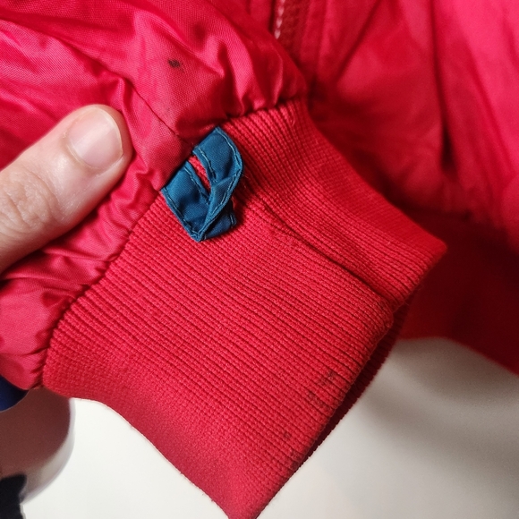 Vintage Columbia Mens XL Reversible Red Blue Bomber Jacket - Picture 8 of 9